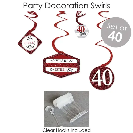 Big Dot of Happiness We Still Do - 40th Wedding Anniversary - Anniversary Party Supplies - Banner Decoration Kit - Fundle Bundle {6}