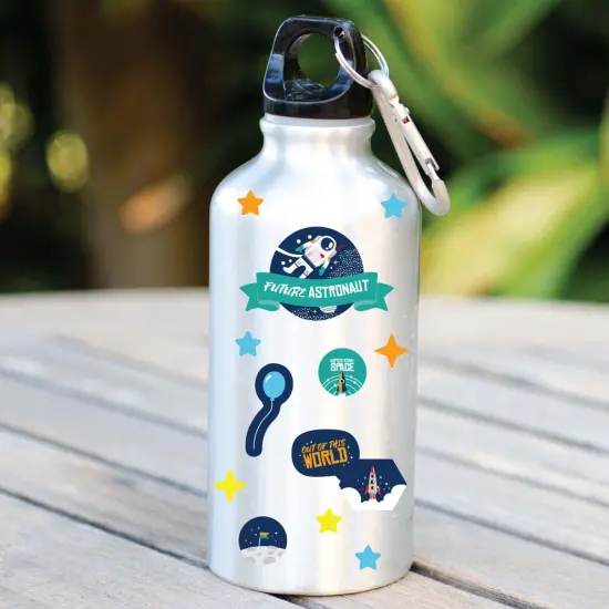 Big Dot of Happiness Blast Off to Outer Space - Rocket Ship Birthday Party Favor Kids Stickers - 16 Sheets - 256 Stickers {6}