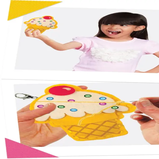 Colorbok Sew Cute! Felt Backpack Clip Kit-Ice Cream {6}