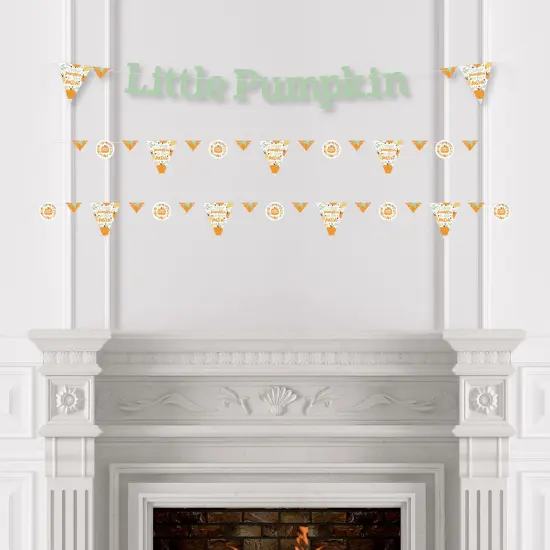 Big Dot of Happiness Little Pumpkin - Fall Birthday Party or Baby Shower Letter Banner Decoration 36 Banner Cutouts and Little Pumpkin Banner Letters {4}