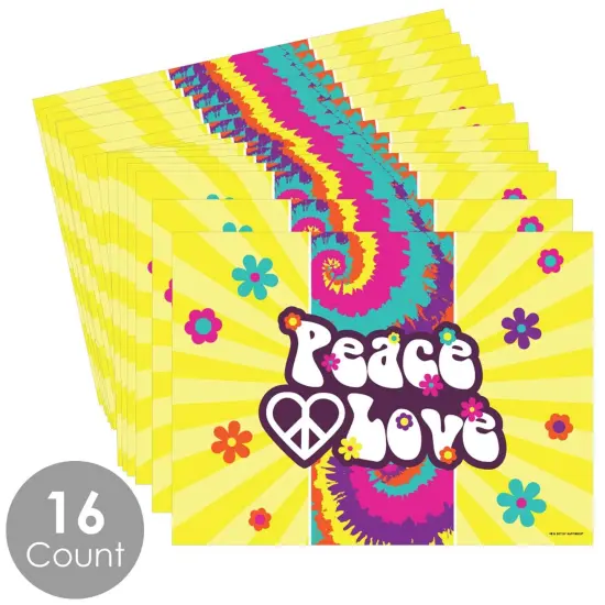 Big Dot of Happiness 60's Hippie - Party Table Decorations - 1960s Groovy Party Placemats - Set of 16 {4}