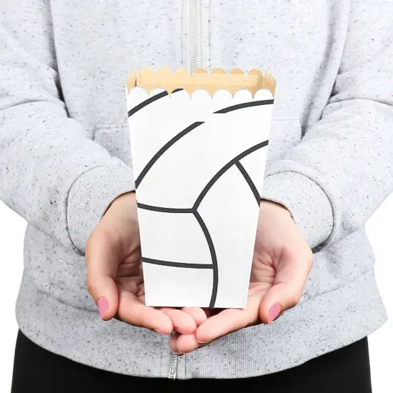 Big Dot of Happiness Bump, Set, Spike - Volleyball - Baby Shower or Birthday Party Favor Popcorn Treat Boxes - Set of 12 {6}