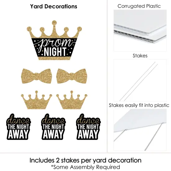 Big Dot of Happiness Prom - Yard Sign and Outdoor Lawn Decorations - Prom Night Party Yard Signs - Set of 8 {6}