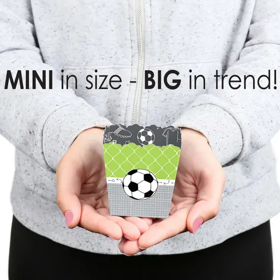 Big Dot of Happiness Goaaal - Soccer - Party Mini Favor Boxes - Baby Shower or Birthday Party Treat Candy Boxes - Set of 12 {6}
