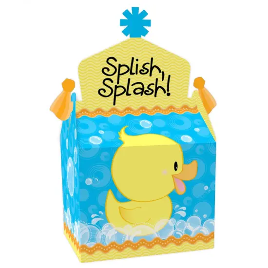 Big Dot of Happiness Ducky Duck - Treat Box Party Favors - Baby Shower or Birthday Party Goodie Gable Boxes - Set of 12 {1}