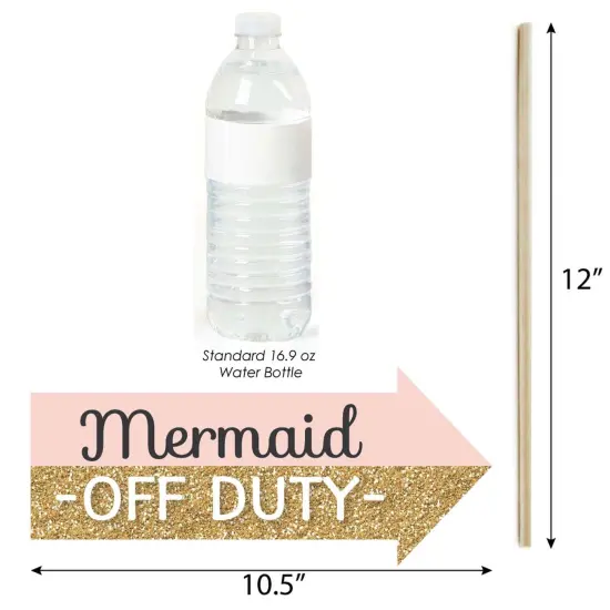 Big Dot of Happiness Funny Let's Be Mermaids - Baby Shower or Birthday Party Photo Booth Props Kit - 10 Piece {4}