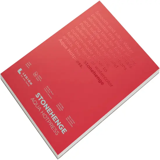 Stonehenge Aqua Block Hotpress Pad 7"X10" 15 Sheets/Pkg-White 140lb {2}