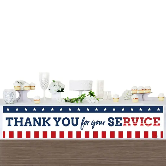 Big Dot of Happiness Happy Veterans Day - Patriotic Decorations Party Banner {4}