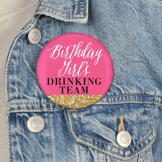 Big Dot of Happiness Finally 21 Girl - 3 inch 21st Birthday Party Badge - Pinback Buttons - Set of 8 {4}
