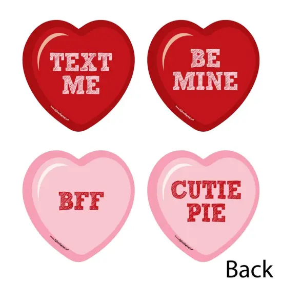 Big Dot of Happiness Conversation Hearts - Heart Decorations DIY Valentine's Day Party Essentials - Set of 20 {4}