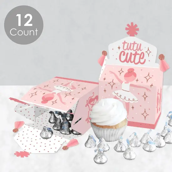 Big Dot of Happiness Tutu Cute Ballerina - Treat Box Party Favors - Ballet Birthday Party or Baby Shower Goodie Gable Boxes - Set of 12 {4}