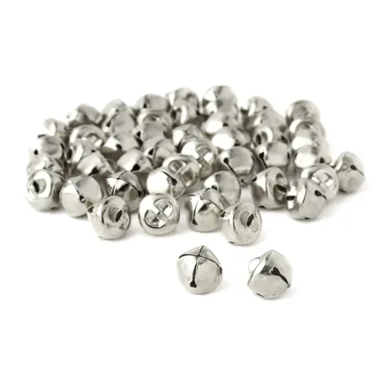CousinDIY Jingle Bells .5" 48/Pkg-Silver {4}