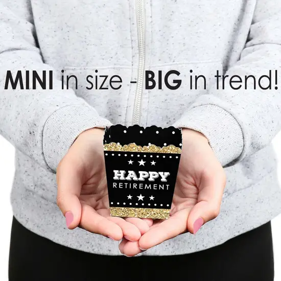 Big Dot of Happiness Happy Retirement - Party Mini Favor Boxes - Retirement Party Treat Candy Boxes - Set of 12 {6}