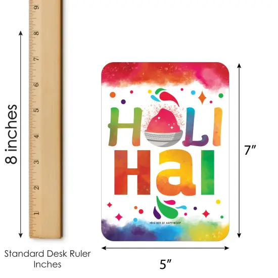 Big Dot of Happiness Holi Hai - Bingo Cards and Markers - Festival of Colors Party Shaped Bingo Game - Set of 18 {6}