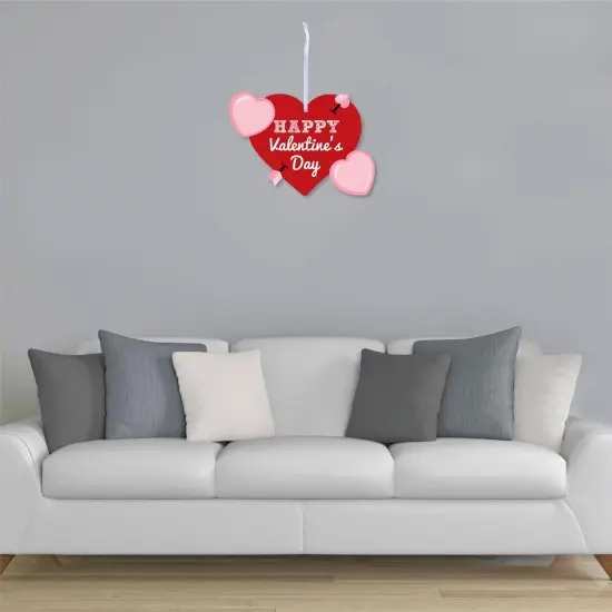 Big Dot of Happiness Conversation Hearts - Hanging Porch Valentine's Day Party Outdoor Decorations - Front Door Decor - 1 Piece Sign {4}