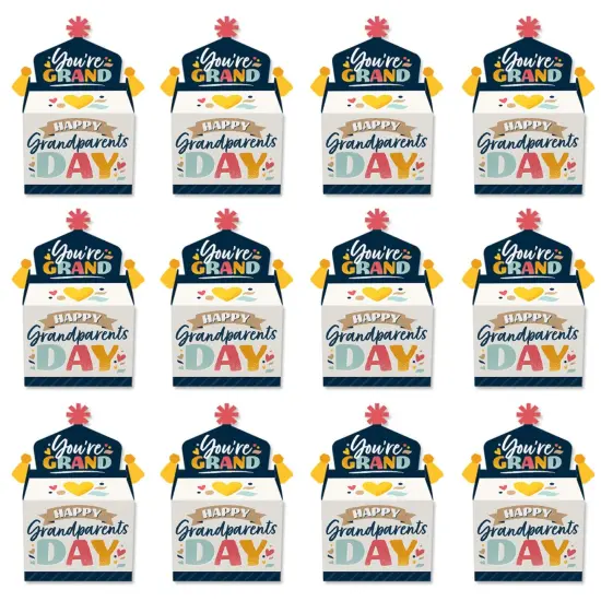 Big Dot of Happiness Happy Grandparents Day - Treat Box Party Favors - Grandma & Grandpa Party Goodie Gable Boxes - Set of 12 {6}