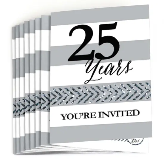 Big Dot of Happiness We Still Do - 25th Wedding Anniversary - Fill In Anniversary Party Invitations (8 count) {3}