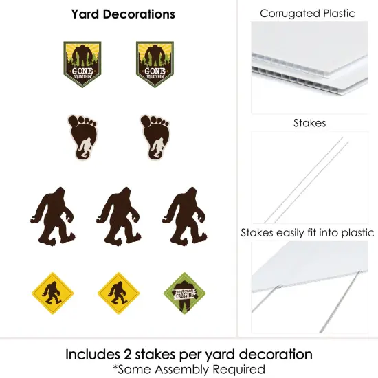 Big Dot of Happiness Sasquatch Crossing - Lawn Decorations - Outdoor Bigfoot Party or Birthday Party Yard Decorations - 10 Piece {6}