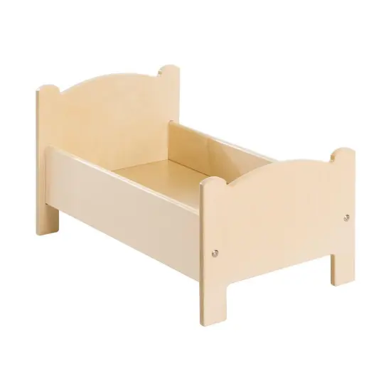Kaplan Early Learning Company Wooden Doll Bed with Bedding {5}