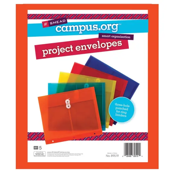 Poly Project Envelopes, 5 Per Pack, 2 Packs {3}