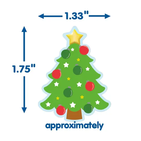Christmas Tree Giant Stickers, 36 Per Pack, 12 Packs {4}