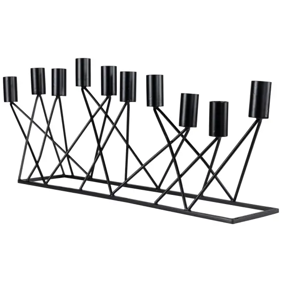 Northlight Modern 10 Taper Candle Holder Candelabra - 22.5" - Black {7}