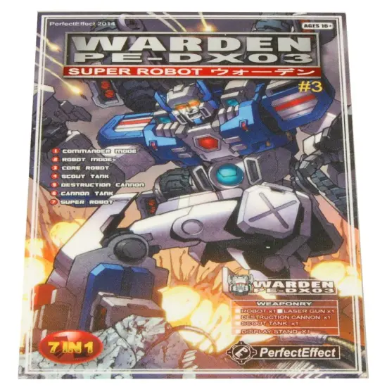 Transformers PE-DX03 Warden Pocket Card Calendar, Year 2014 {1}