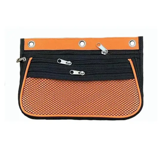 Expanding Pencil Pouch, 3 Pocket, 10.25"W x 7.25"H x 2.5"D, Assorted Colors, Pack of 24 {2}