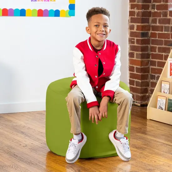 Mallo Modular Pouf Classroom Bean Bag Seat, Premium Vinyl - Submarine Grey Green {1}