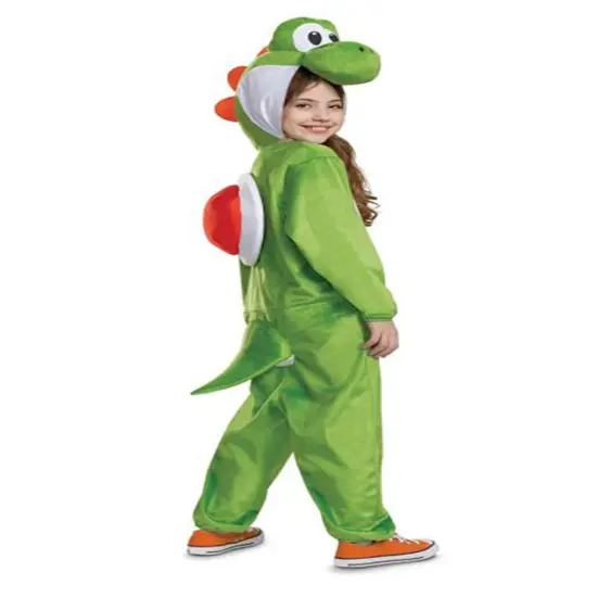 Super Mario Bros. Yoshi Hooded Child Jumpsuit Costume {3}
