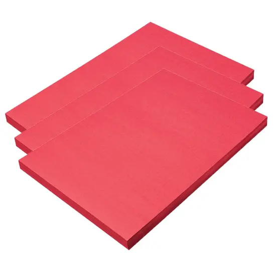 Construction Paper, Holiday Red, 12" x 18", 100 Sheets Per Pack, 3 Packs {1}