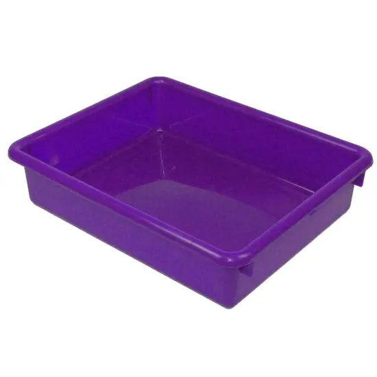 Stowaway&reg; 3" Letter Tray no Lid, Purple, Pack of 3 {2}