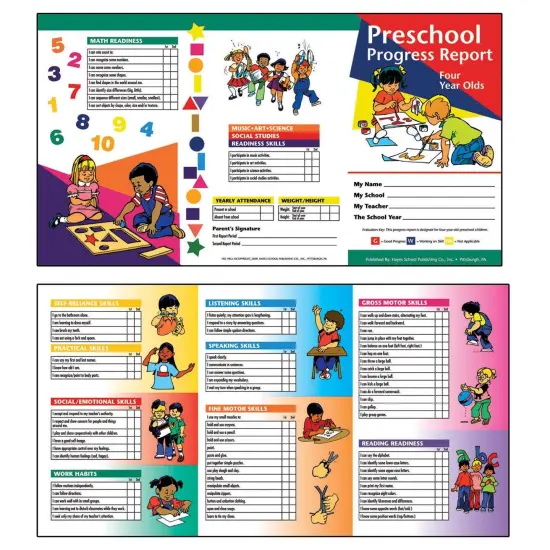 Preschool Progress Report, Four Year Olds, 10 Per Pack, 6 Packs {2}