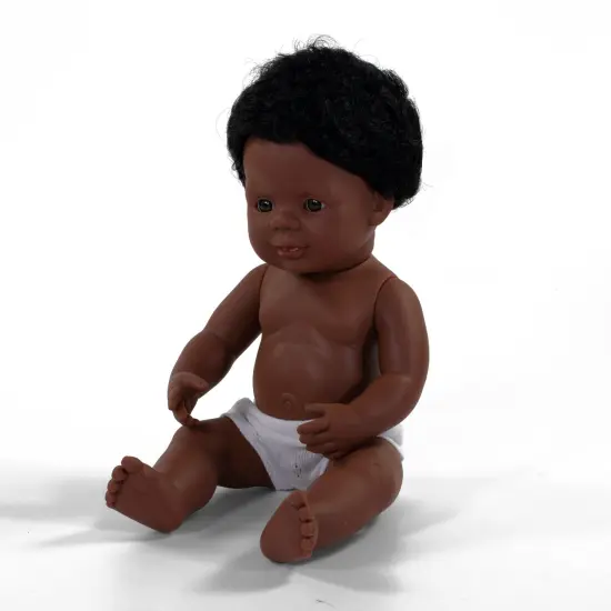 Anatomically Correct 15" Baby Doll, African-American Boy {3}