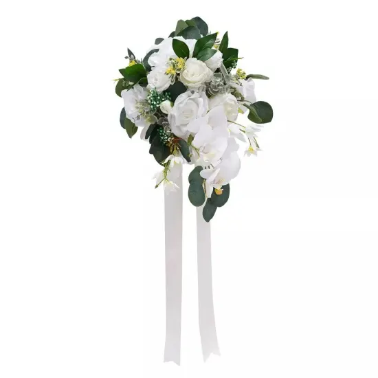 Wedding Artificial Flowers Bouquet Bridesmaid Flower Bridal Hand Flowers Bride {1}