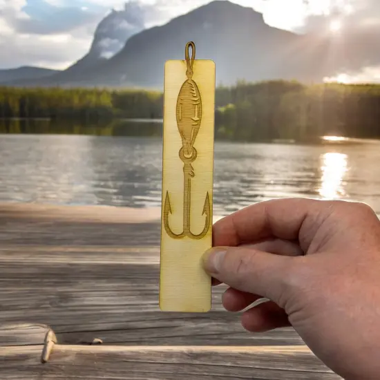 Bookmark - Fish Hook - Birch wood {4}