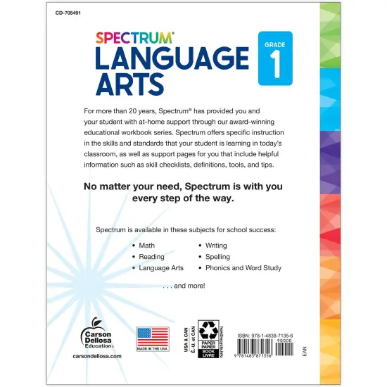 Spectrum Language Arts Workbook, Grade 1 {2}
