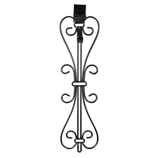 Adjustable Wreath Hanger for Door - Elegant Black {2}