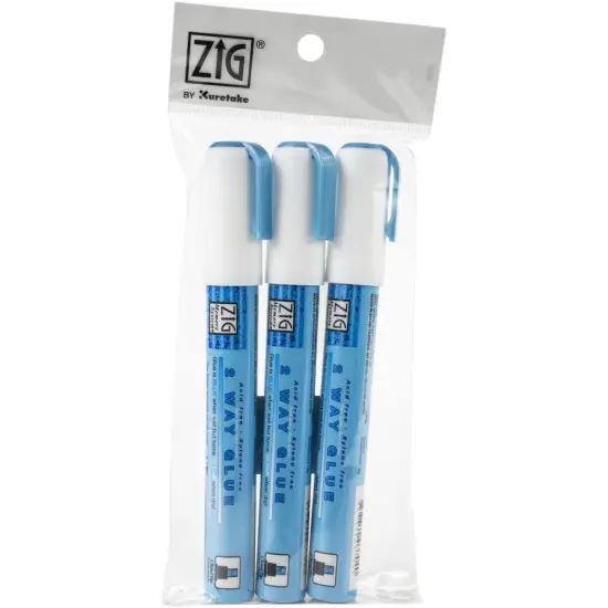 Zig 2-Way Glue Pen 3 pk Chisel Tip {1}