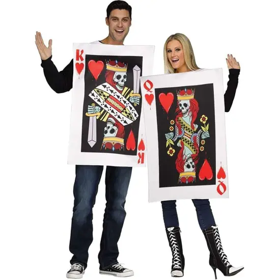 King And Queen Of Hearts Couples Costume {1}
