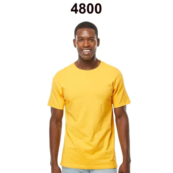 M&O&reg; Gold Soft Touch Crewneck Short Sleeve Cotton T-Shirt Heliconia {3}