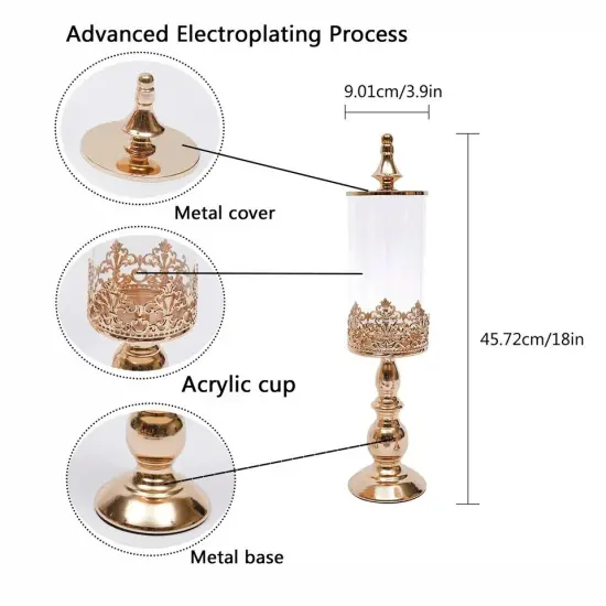 4✖Candy Jars Buffet Bar Sweets Table Wedding Baby Shower Party Organizer {2}