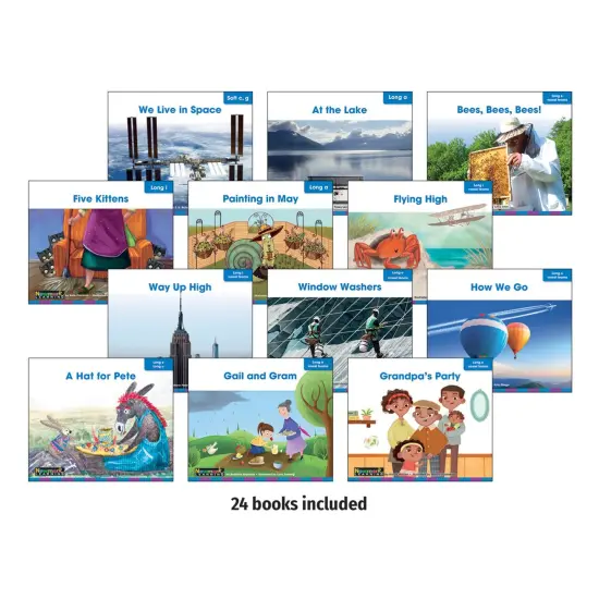 Decodable Readers Grade 1 Long Vowels, 24 Books {1}