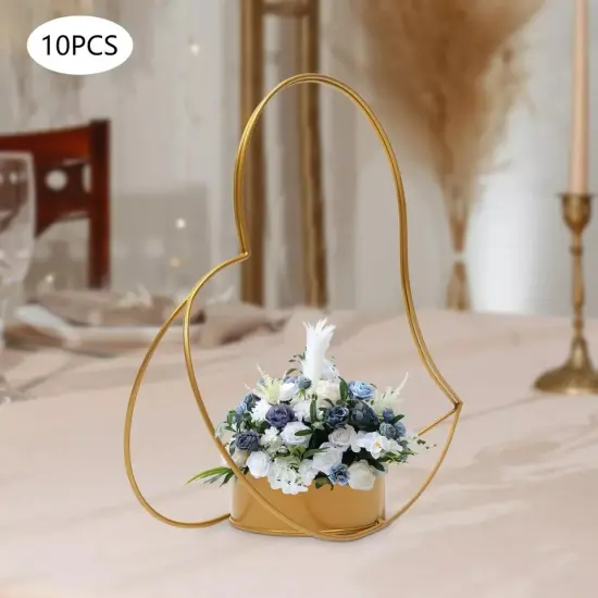 10 Pcs Gold Metal Geometric Centerpiece Elegant Wedding Centerpieces {2}