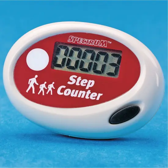S&S Worldwide Step Pedometer Set. Simple One Button Mechanical Pedometer for Counting Steps. Packed in Reusable Clamshell Case with Instructions on How to Estimate Distance and Calories. Pack of 12. {3}