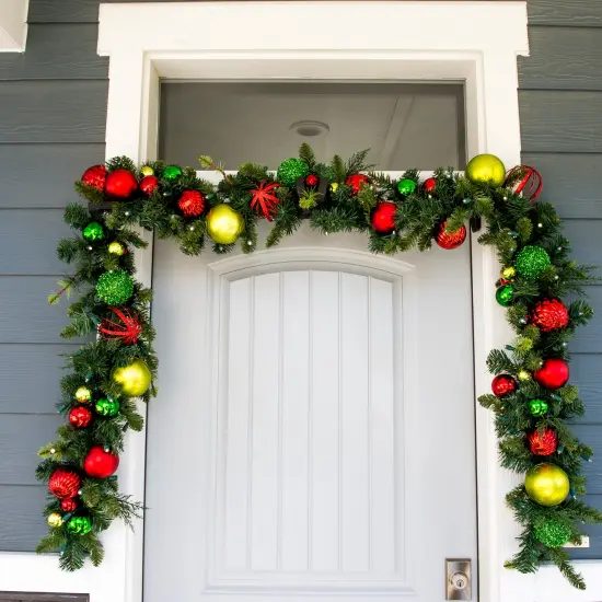 9 ft. Artificial Christmas Garland with Lights - Festive Holiday {5}
