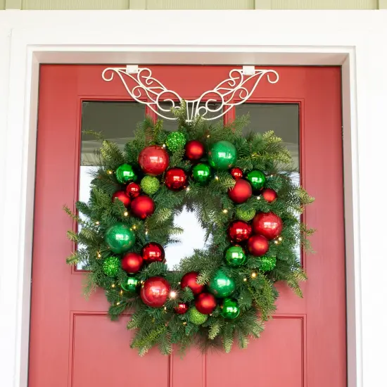 Lighted Christmas Wreath - Christmas Cheer {2}