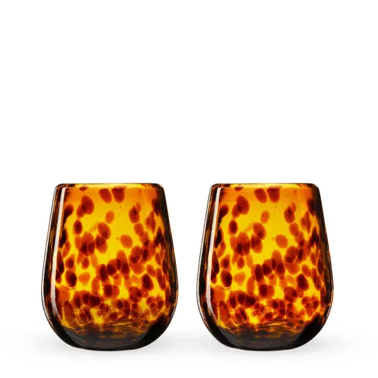 Tortuga Recycled Stemless Wine Glass Set  {1}