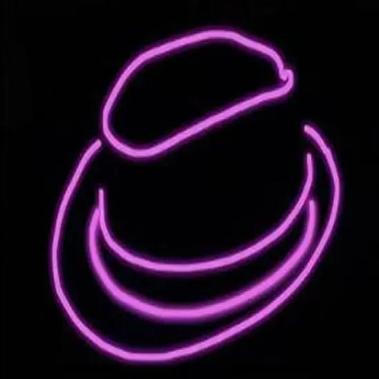 Glowman Glow Pink Costume Fedora {1}