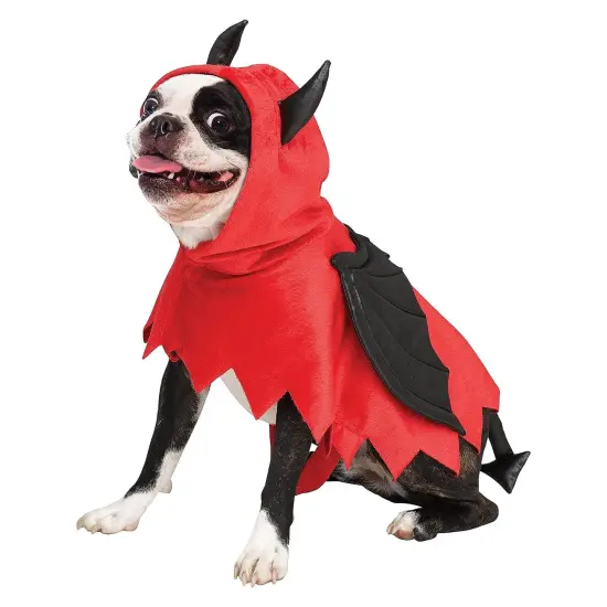 Devil Doggie Poncho Pet Costume {1}